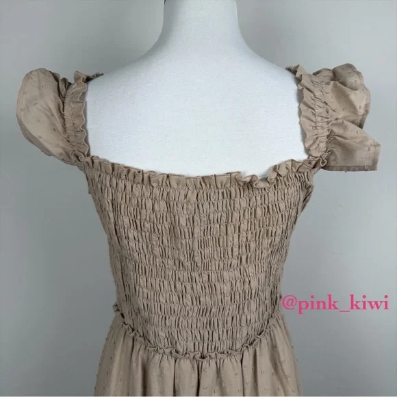 🆑 Pietro Brunelli Chloe Ruffle Sleeve Smocked Maternity Dress - Picture 11 of 16